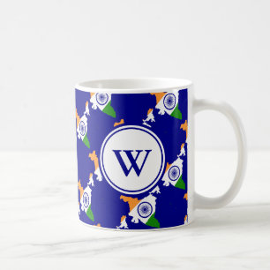 Mug Nation Bénéficiaire de l'INDE élégant cadeau Monog