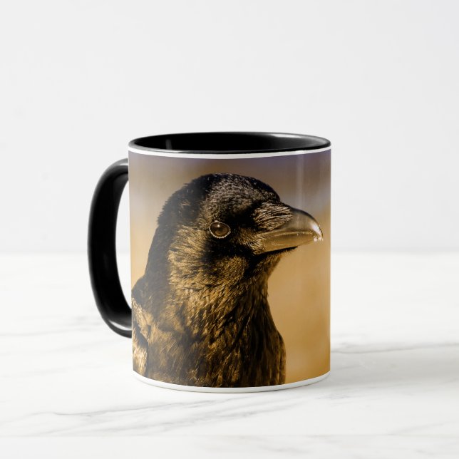 Mug Nature gothique d'oiseau de noir d'imaginaire de (Devant gauche)
