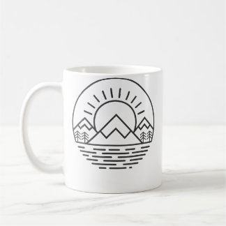 Mug Nature Minimaliste Montagnes Camping Randonnée