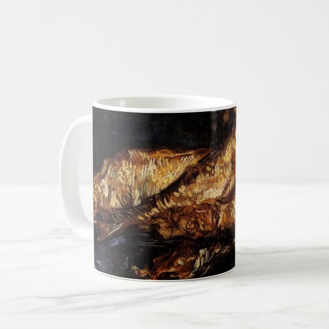 Mug Nature morte avec bloaters par Vincent van Gogh (Devant gauche)