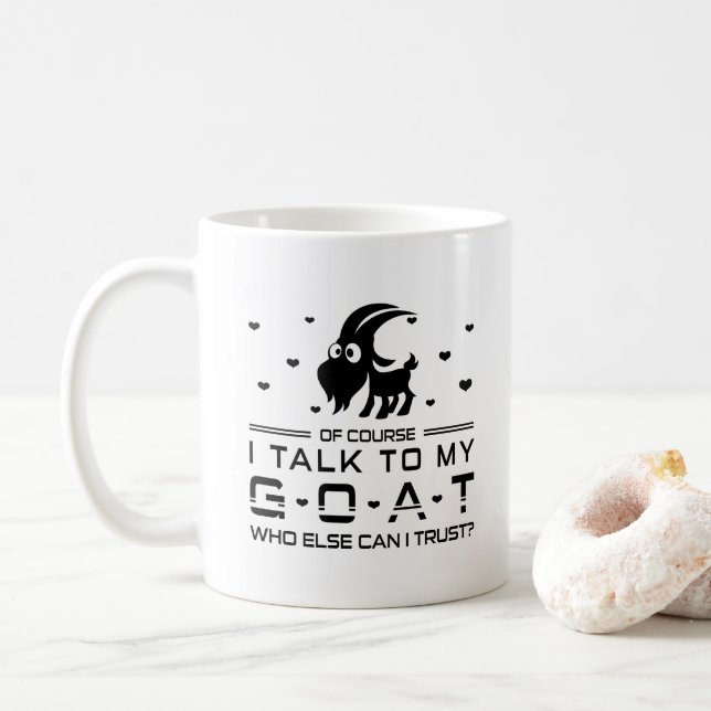 Mug Naturellement je parle à ma chèvre que d'autre (Avec donut)