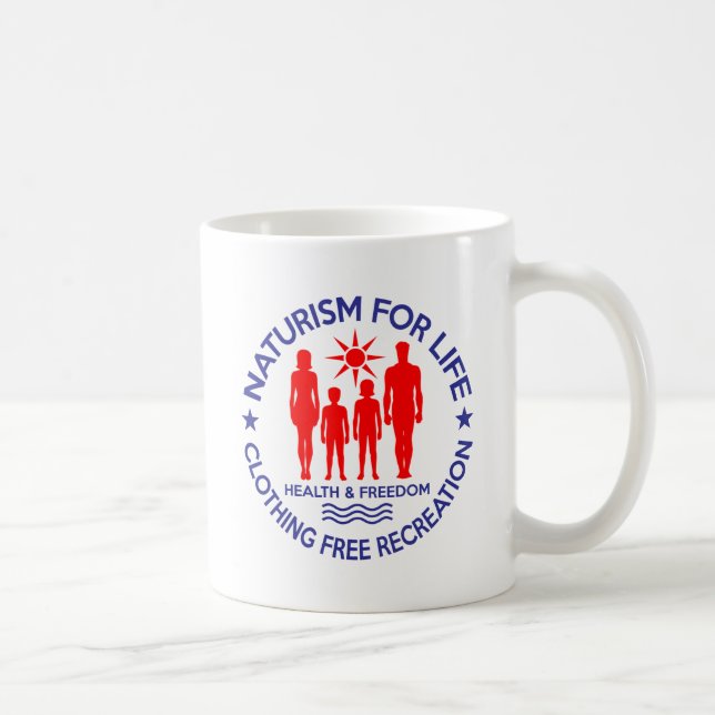 Mug Naturiste - Le Naturisme Pour La Vie (Droite)