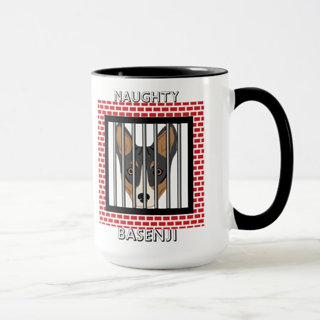 Mug Naughty Basenji Funny Chien (Droite)