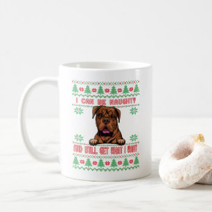 Mug Naughty Great Dane Ugly Sweater de Noël