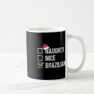 Mug Naughty Nice Brésil Brésil Santa Hat Noël