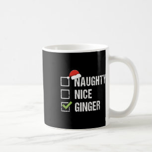 Mug Naughty Nice Ginger Redhead Santa Hat Irish Christ