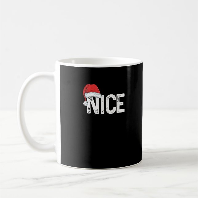 Mug Naughty Or Nice Matching Christmas Funny Design (Gauche)