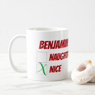 Mug Naughty ou Nice Noël Personnalisé