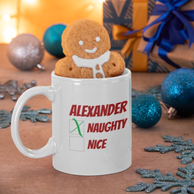 Mug Naughty personnalisé ou Nice Noël (Créateur téléchargé)