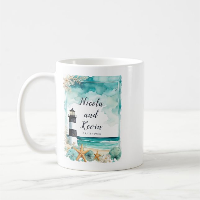 Mug Nautical Lighthouse Wedding  (Gauche)