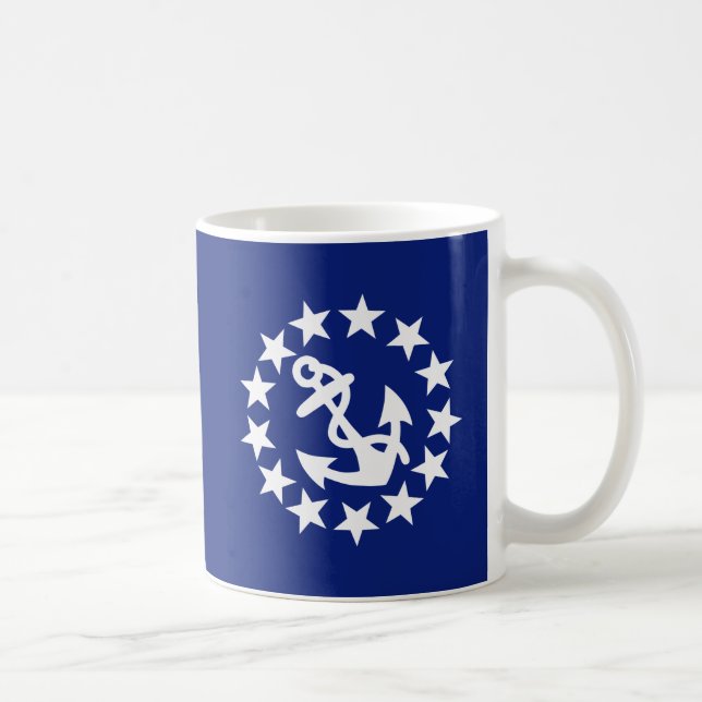 Mug Nautical Yacht américain drapeau bleu marine (Droite)