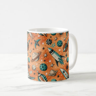 Mug Navires-fusée vintages pour engins spatiaux Motif 