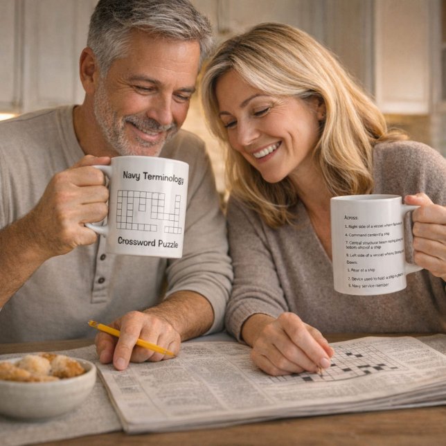 Mug Navy Terminology Crossword Puzzle (Créateur téléchargé)