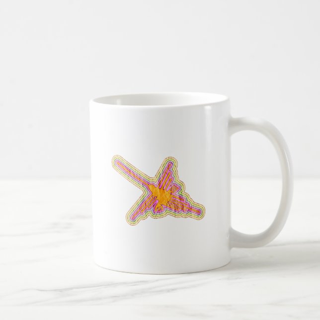 Mug Nazca Lignes Colibri Avec Effet Papier Rincé (Droite)