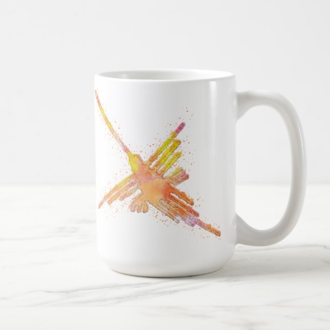 Mug Nazca Lines Hummingbird Aquarelle Imprimer (Droite)