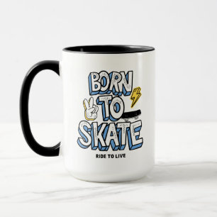 Mug Né à Skate Ride pour vivre