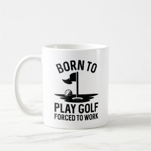 Mug Né Au Golf Forcé À Travailler
