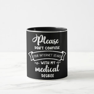 Mug Ne confondez pas votre recherche/diplôme Internet
