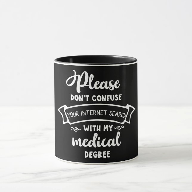 Mug Ne confondez pas votre recherche/diplôme Internet (Centre)