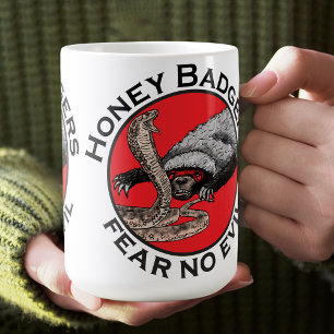 Mug Ne craignez aucun mal Badass Honey Badger Red Anim