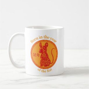 Mug Né dans l'année du Rat - Zodiaque chinois
