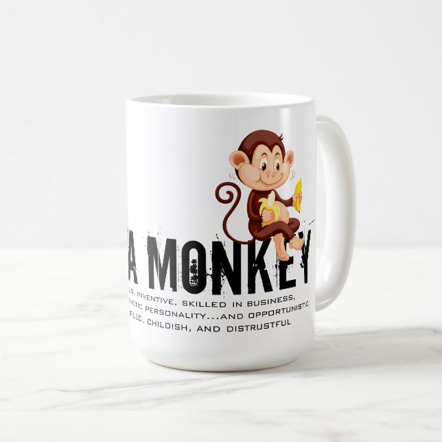 Mug Né dans l'année du singe (Devant droit)