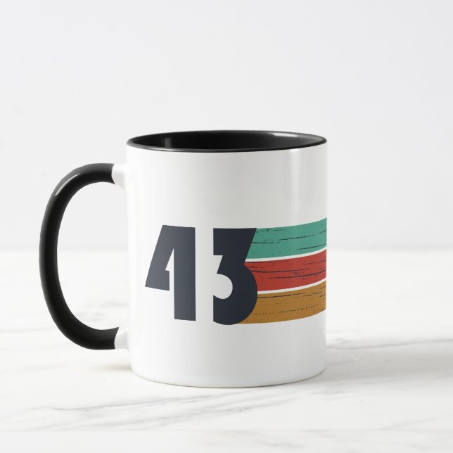 Mug né en 1943 anniversaire vintage (Gauche)