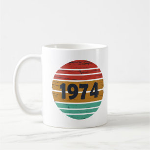 Mug Né en 1974 cadeau d'anniversaire vintage