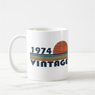 Mug Né en 1974 cadeau vintage 50e anniversaire