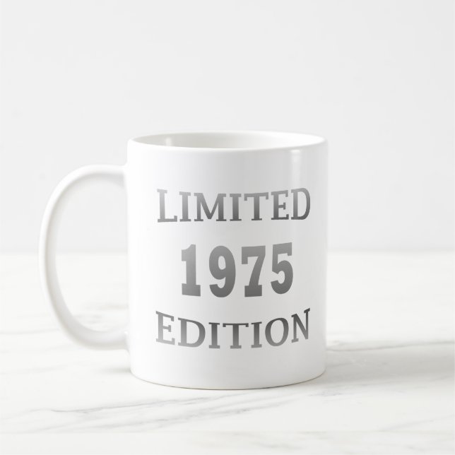 Mug né en 1975 50e anniversaire cadeau (Gauche)