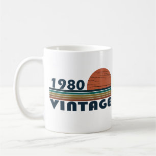 Mug Né en 1980 cadeau d'anniversaire vintage