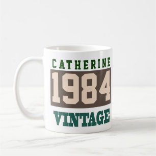 Mug Né en 1984, année de naissance personnalisée