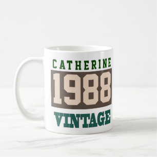 Mug Né en 1988, année de naissance personnalisée