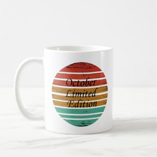 Mug Né en octobre anniversaire vintage