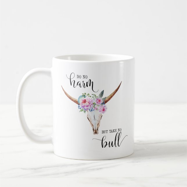Mug Ne faites aucun mal mais ne prendre aucun Taureau (Gauche)