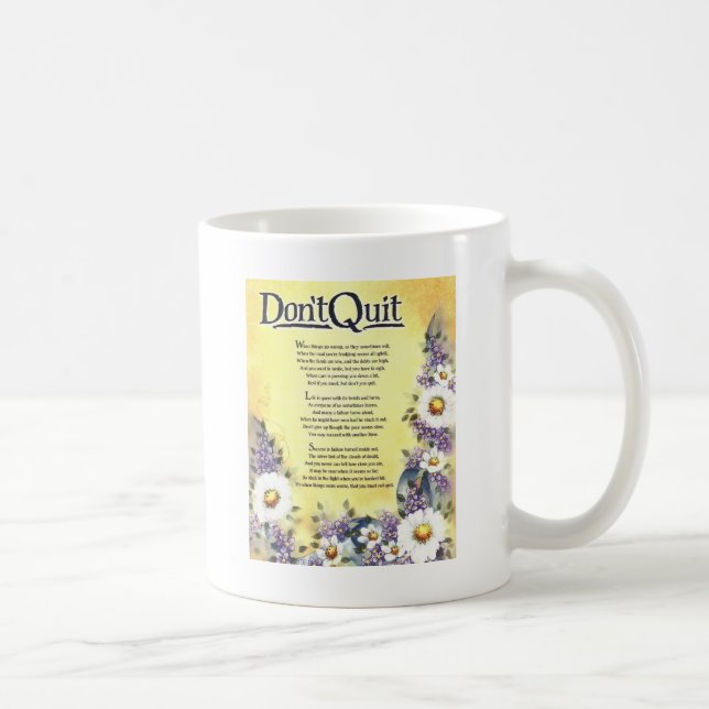 Mug ne font pas le poème de quit=inspirational (Droite)