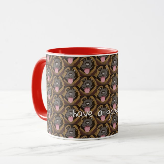 Mug Ne jamais abandonner berger allemand (Devant gauche)