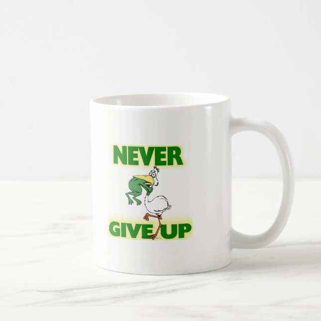 Mug Ne jamais renoncer à la grenouille Choquant l'oise (Droite)