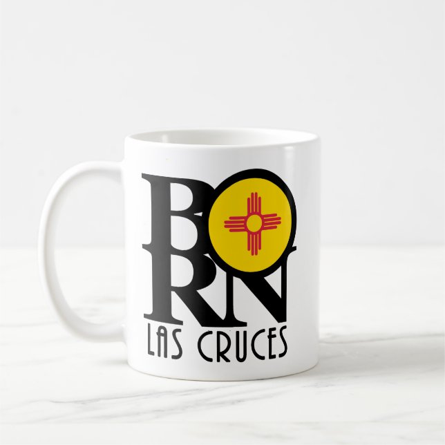 Mug NÉ Las Cruces Nouveau-Mexique 11oz (Gauche)