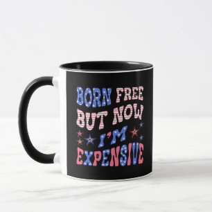 Mug Né libre mais maintenant je suis cher Sloth