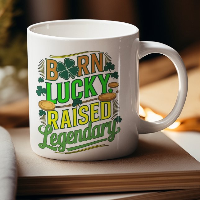 Mug Né Lucky a élevé légendaire Saint Patrick's Day (Créateur téléchargé)