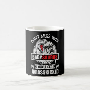 Mug Ne manquez pas avec Baby Saurus Dinosaur Famille d