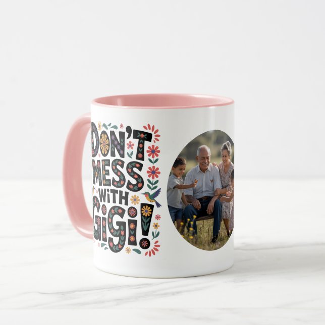 Mug Ne manquez pas le cadeau Gigi PHOTO (Devant gauche)