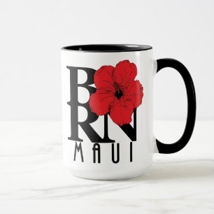 Mug NÉ Maui Hibiscus rouge 15oz
