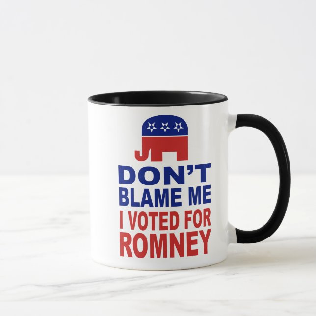 Mug Ne me blâmez pas que j'ai voté pour Romney (Droite)