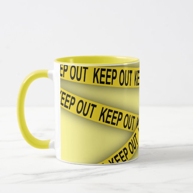 Mug Ne pas rester à l'écart ne pas traverser la bande  (Gauche)