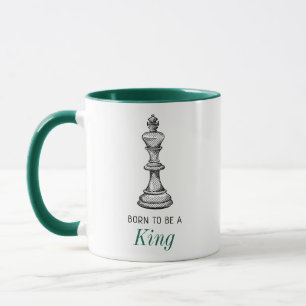 Mug Né pour être un joueur de jeu d'échecs du roi p