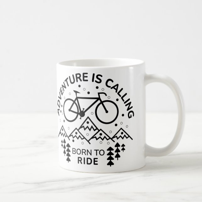 Mug Né Pour Ride Mountain Bike Design (Droite)