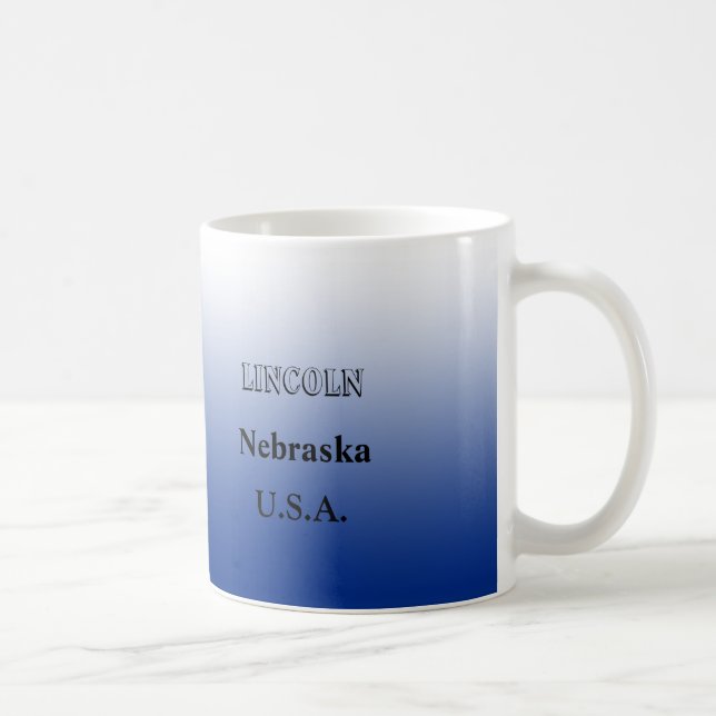 Mug - Nebraska State Map avec la ville (Droite)