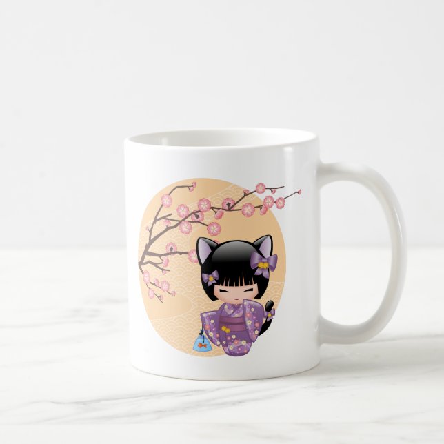 Mug Neko Kokeshi Poupée - Cat Ears Geisha Girl (Droite)